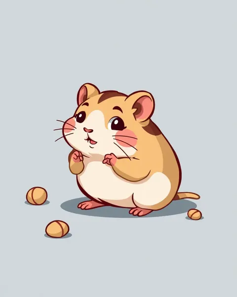 Imágenes de dibujos animados de hamster que muestran personalidades juguetonas de hamster