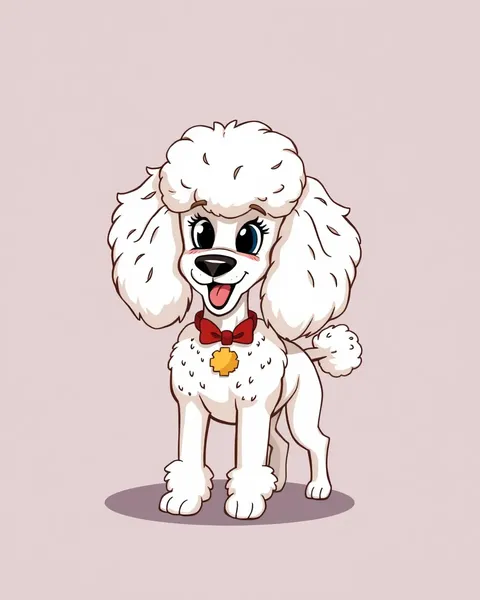 Imágenes de dibujos animados de la raza de poodle