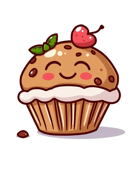 Imágenes de dibujos animados de muffin para diversiones imaginativas