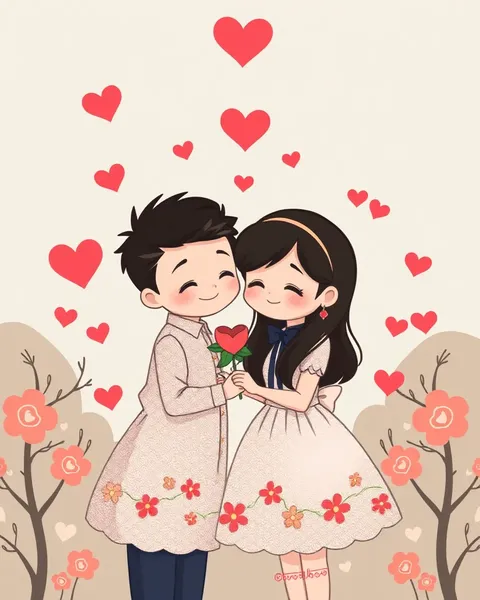 Imágenes de dibujos animados dulces de amor y sentimientos hermosos