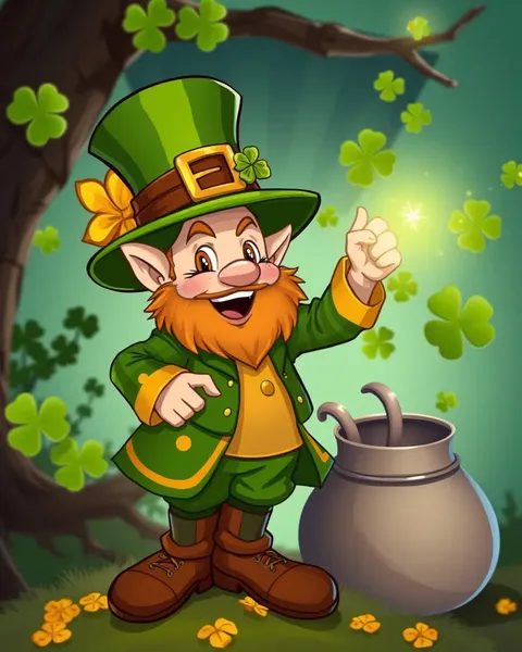 Imágenes de dibujos animados fascinantes de leprechaunes para mentes curiosas