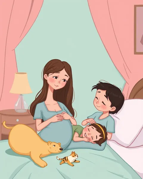 Imágenes de dibujos animados para madres nuevas que amamantan