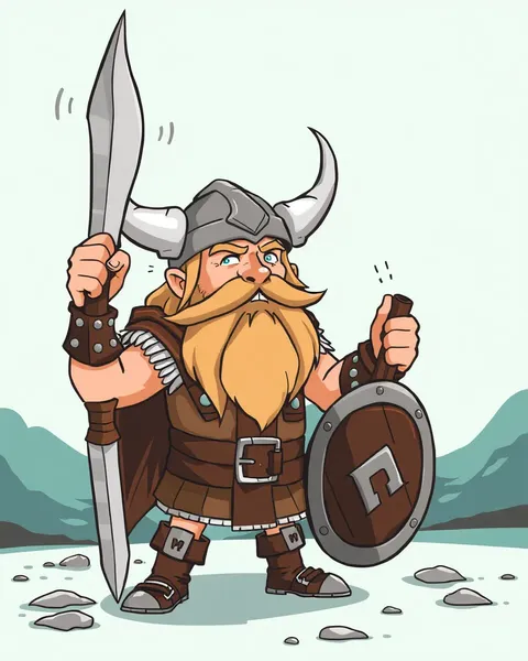 Imágenes de dibujos animados vikingos: interpretaciones whimsiculares de la leyenda vikinga