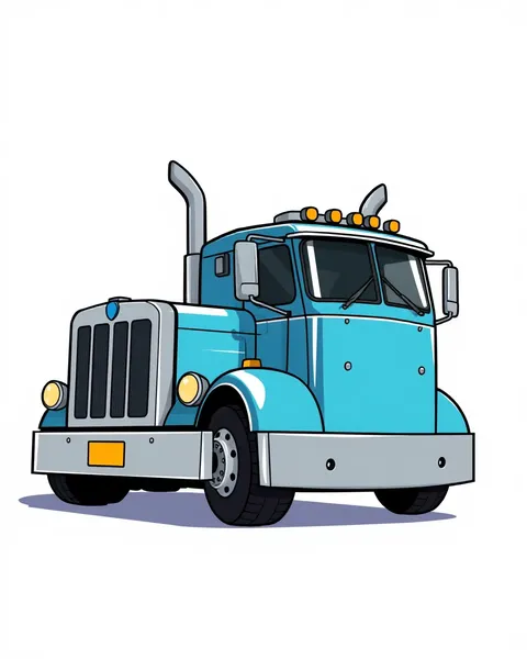 Imágenes de dibujos de camión semitrailer para recuerdos felices de la infancia