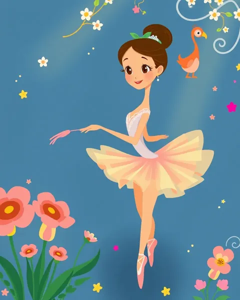 Imágenes de diseño de ballerina animada