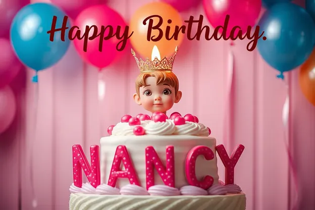 Imágenes de feliz cumpleaños Nancy con gráficos coloreados