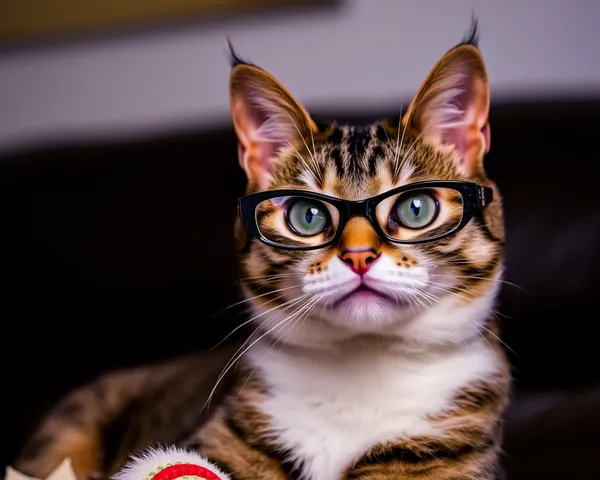 Imágenes de gato con gafas para amantes adorables