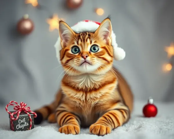 Imágenes de gato de Navidad divertidas y adorables momentos