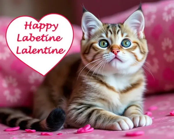 Imágenes de gato de San Valentín para celebración del corazón