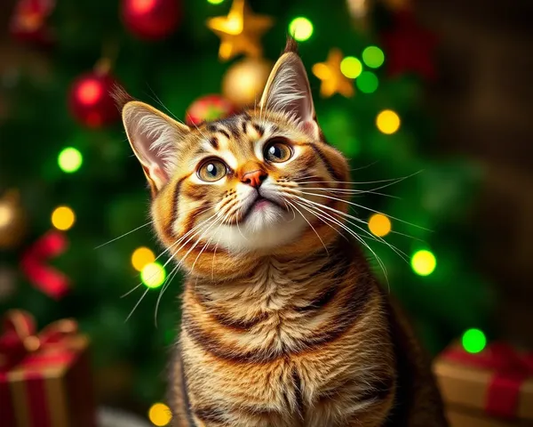 Imágenes de gato divertido de Navidad para hacer sonreír