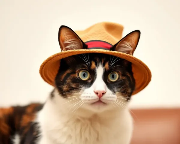 Imágenes de gato y sombrero: ilustraciones de accesorios de moda felina