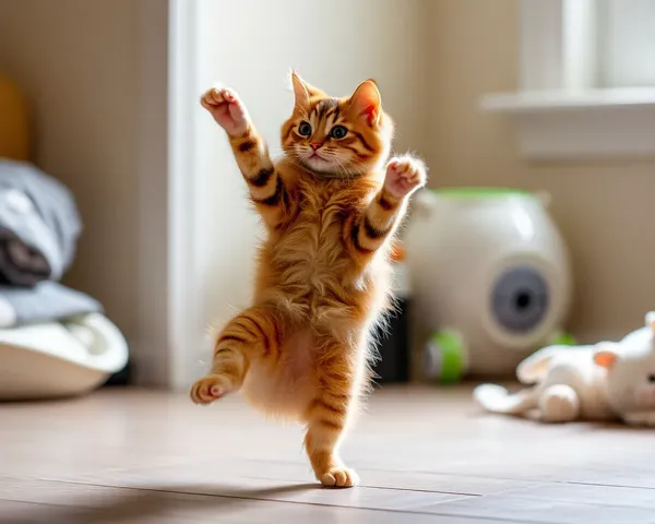 Imágenes de gatos bailando capturan la curiosidad felina