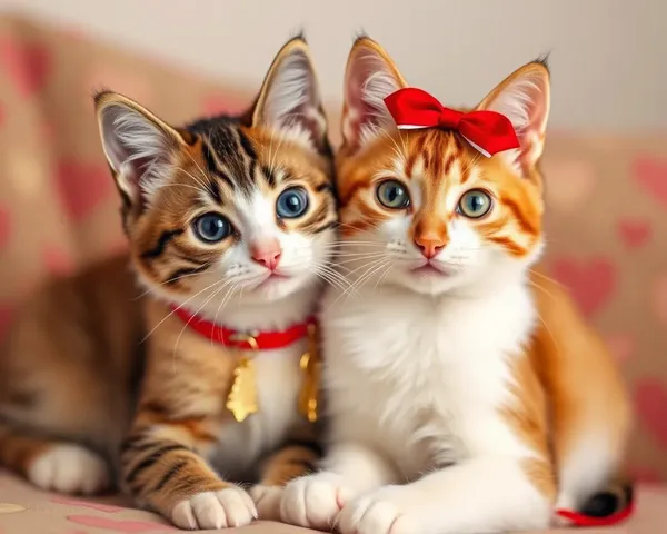 Imágenes de gatos de San Valentín: retratos whimsical de amor felino