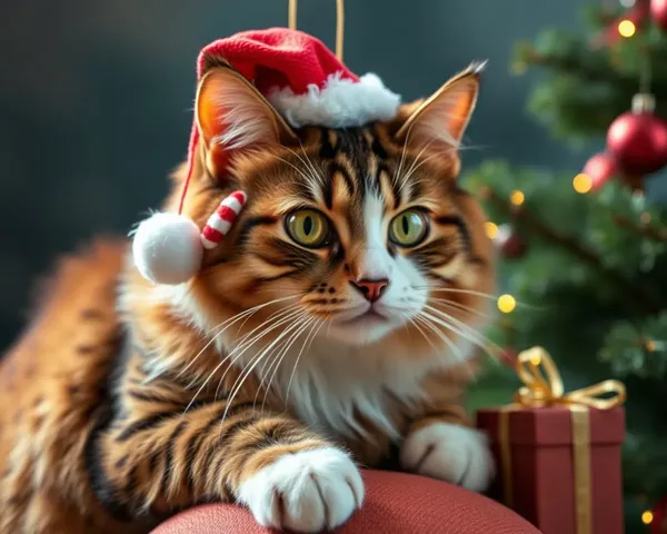 Imágenes de gatos navideños divertidas son tan adorables