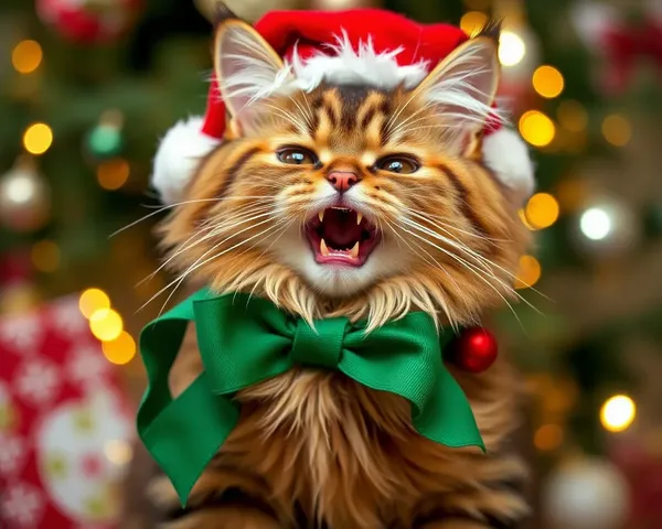 Imágenes de gatos navideños divertidas son tan lindas