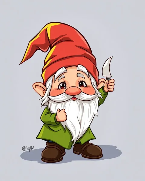 Imágenes de gnomos de caricatura: Ilustraciones coloridas de gnomos y sus hogares