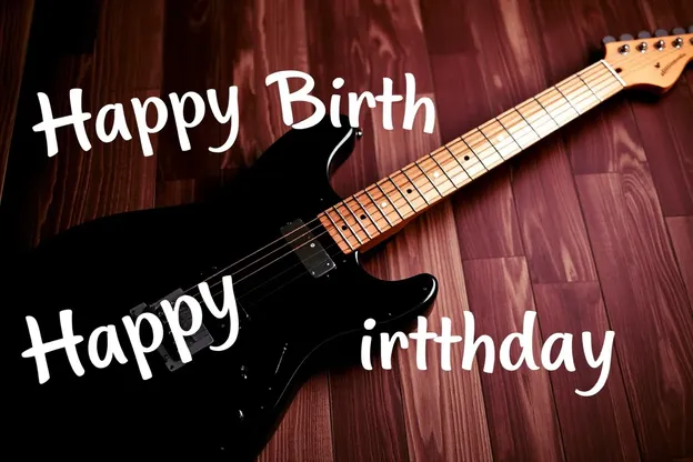 Imágenes de guitarra con música y alegría para el cumpleaños