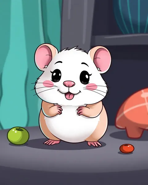 Imágenes de hamster de dibujos animados capturan momentos whimsiclos de hamster