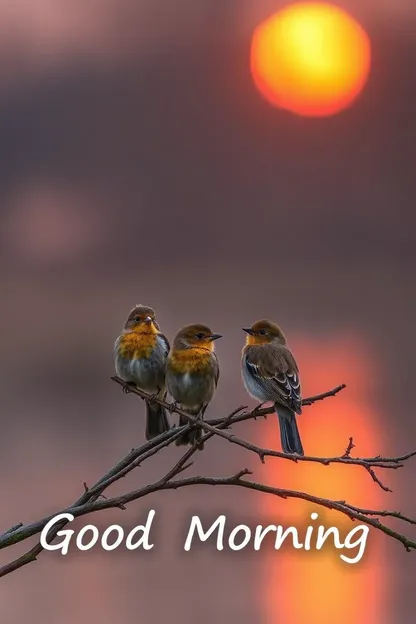 Imágenes de la Mañana con Pájaros Saludos Amables