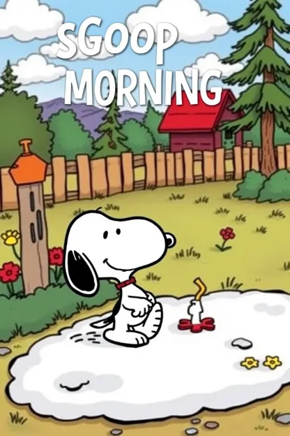 Imágenes de la Mañana de Snoopy para Comenzar con Buen Día