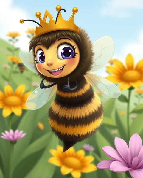 Imágenes de la Reina Abeja de Cartoon para un proyecto de animación