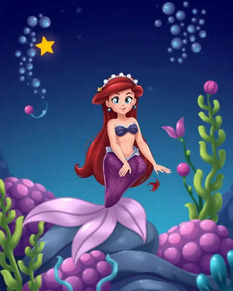 Imágenes de la Sirena de Little Mermaid: Paisajes submarinos mágicos y soñadores