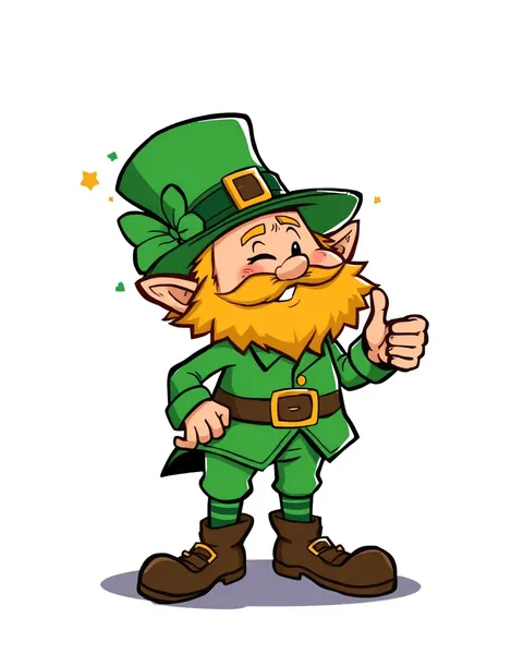 Imágenes de leprechaun de cartoon en ilustraciones coloridas