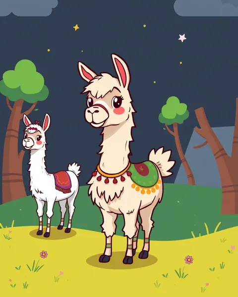 Imágenes de llama de cartoon para uso comercial y de marketing