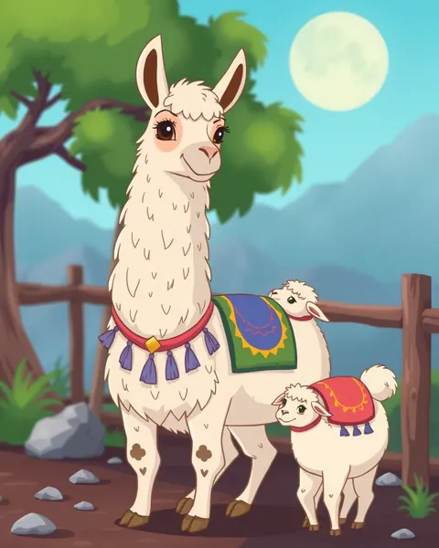 Imágenes de llama de dibujos animados para diversión y entretenimiento