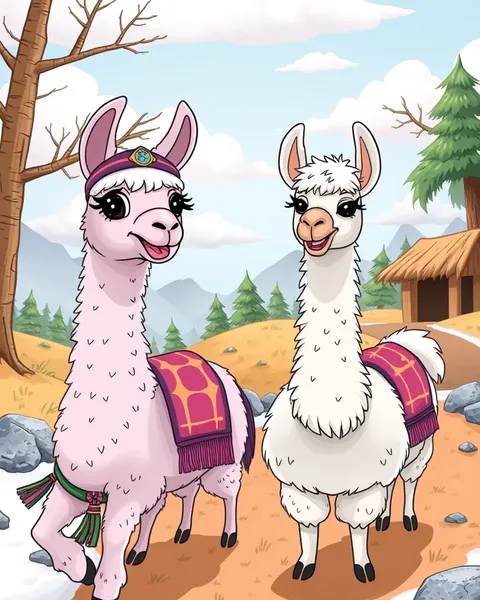 Imágenes de llamas de cartoon en línea