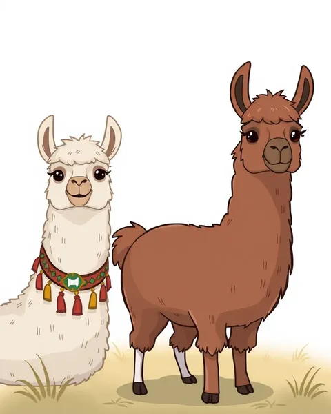 Imágenes de llamas de dibujos animados: imágenes de llamas divertidas de dibujos animados