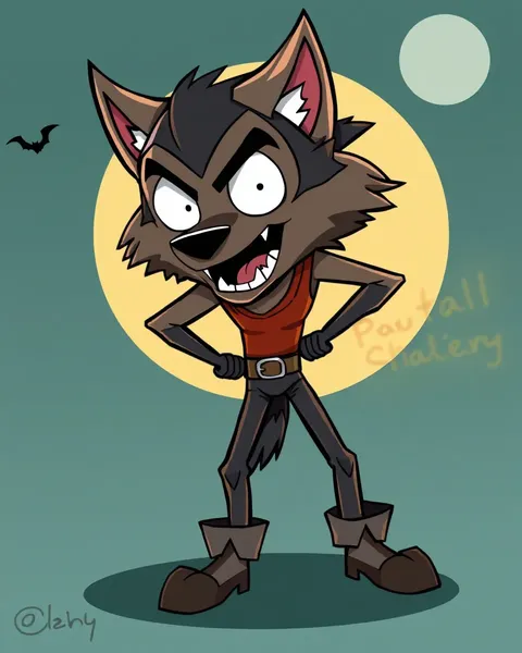 Imágenes de lobo-hombre en cartoon: imágenes del lobo-hombre en estilo de cartoon