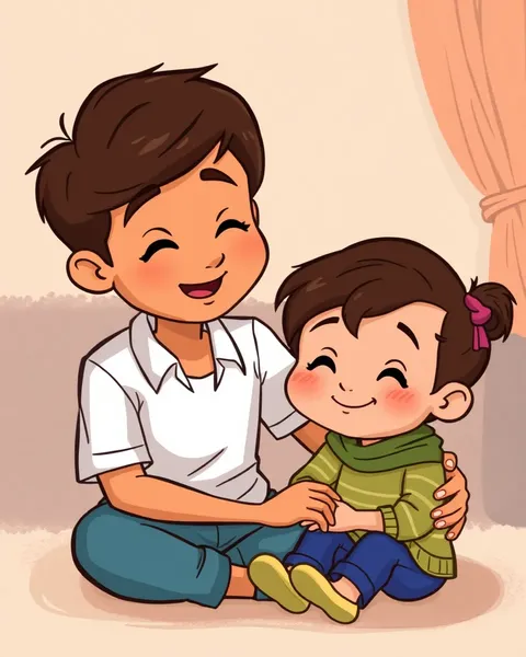 Imágenes de madre e hijo de dibujos animados