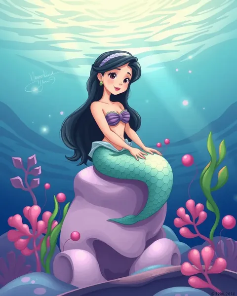 Imágenes de mermaids de dibujos animados: Aventuras submarinas de sirenas y mar