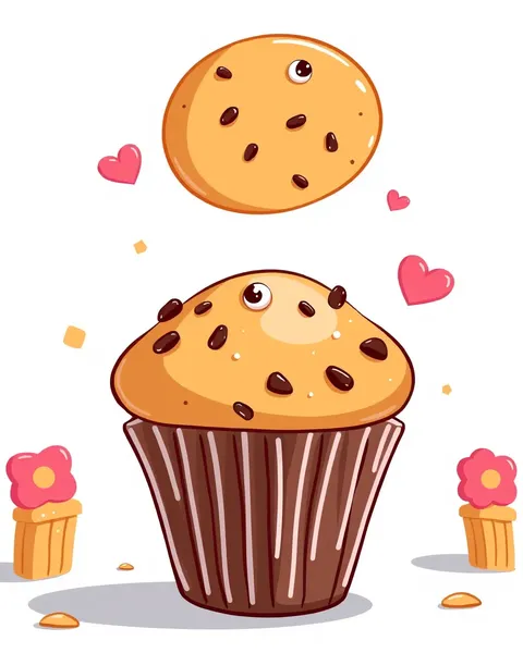 Imágenes de muffin de dibujos animados para audiencia joven