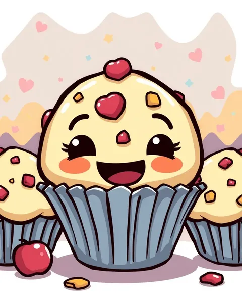 Imágenes de muffin de dibujos animados: creaciones whimsical para la imaginación