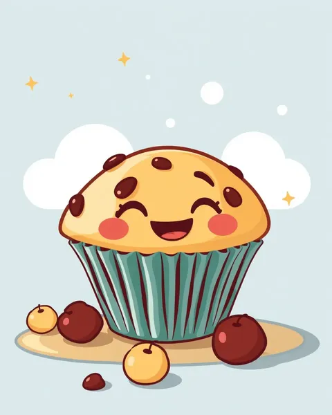 Imágenes de muffin de dibujos animados: dulces y juguetones productos horneados