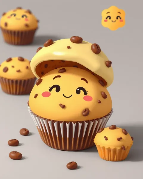 Imágenes de muffin de dibujos: Delicias imaginarias para el corazón joven