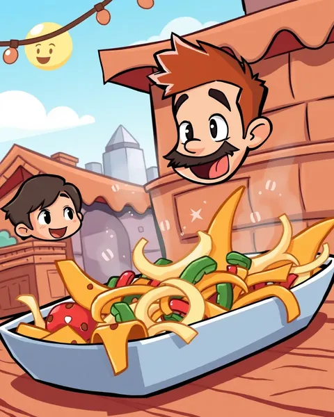 Imágenes de nachos de dibujos animados para amantes de snacks