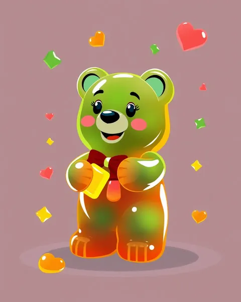 Imágenes de oso gummy de caricatura para uso de animación