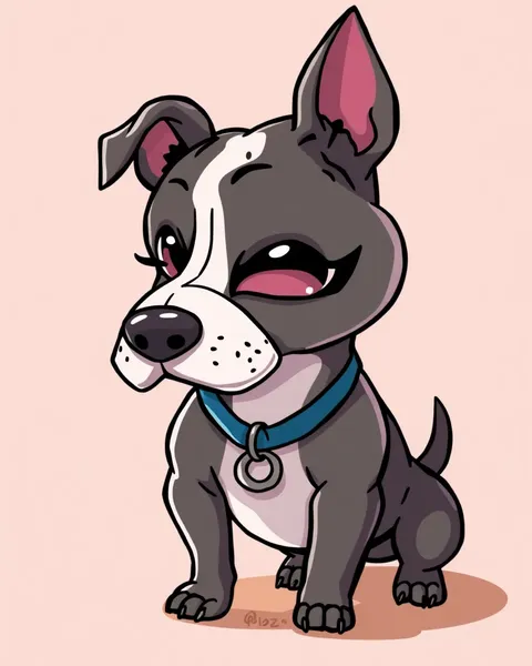 Imágenes de perro pitbull divertidas de cartoon