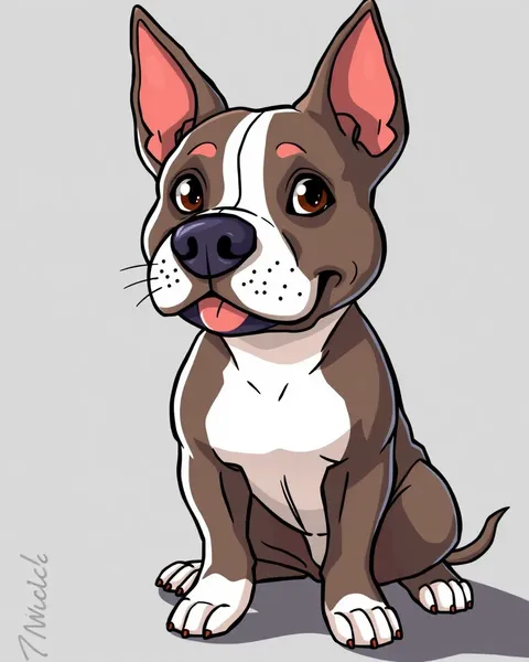 Imágenes de pitbull de dibujos animados para papel de pared