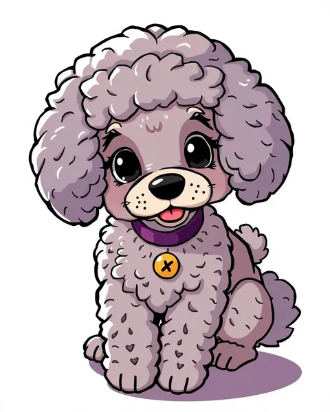 Imágenes de poodle de cartoon para expresión creativa