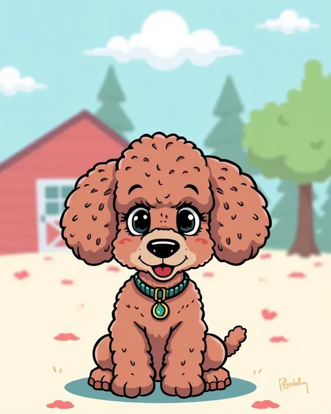 Imágenes de poodle de dibujos animados para el deleite de los niños