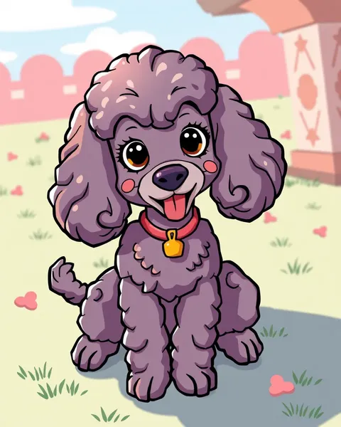 Imágenes de poodles de dibujos animados