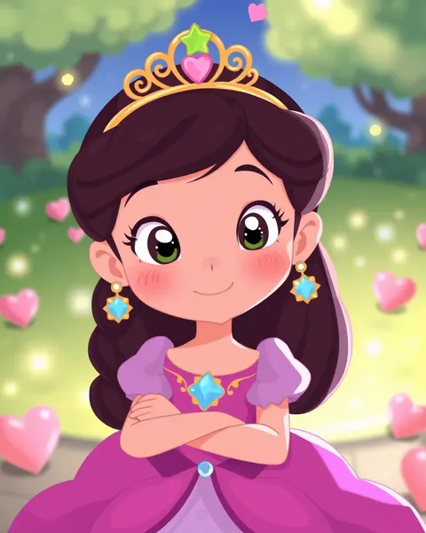 Imágenes de princesas de cartoon dulces para ilustraciones