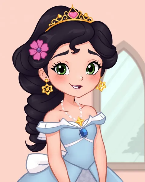 Imágenes de princesas de dibujos animados encantadoras para ilustraciones