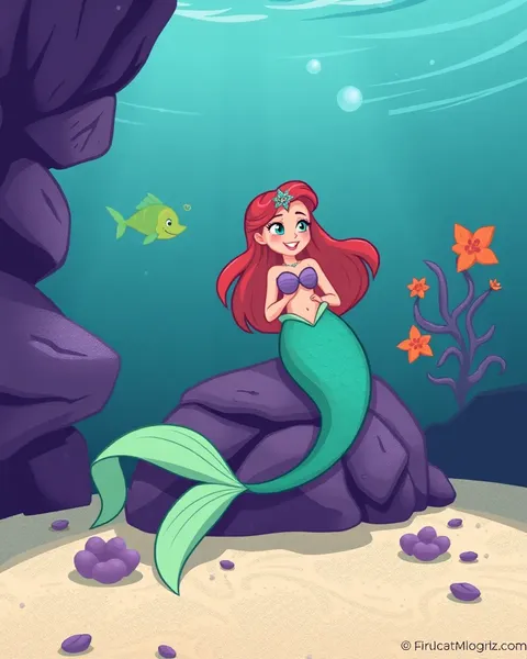 Imágenes de sirena de Cartoon: ilustraciones vibrantes de criaturas mitológicas