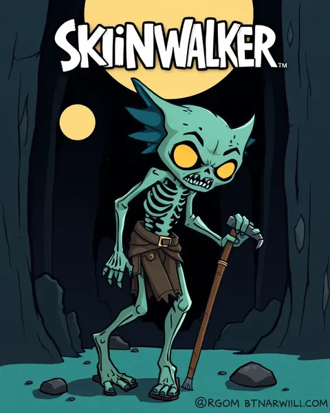 Imágenes de skinwalker en estilo de cartoon exploran el mundo sobrenatural