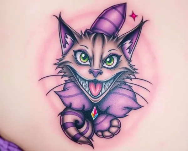 Imágenes de tatuaje de gato Cheshire para los valientes y no convencionales